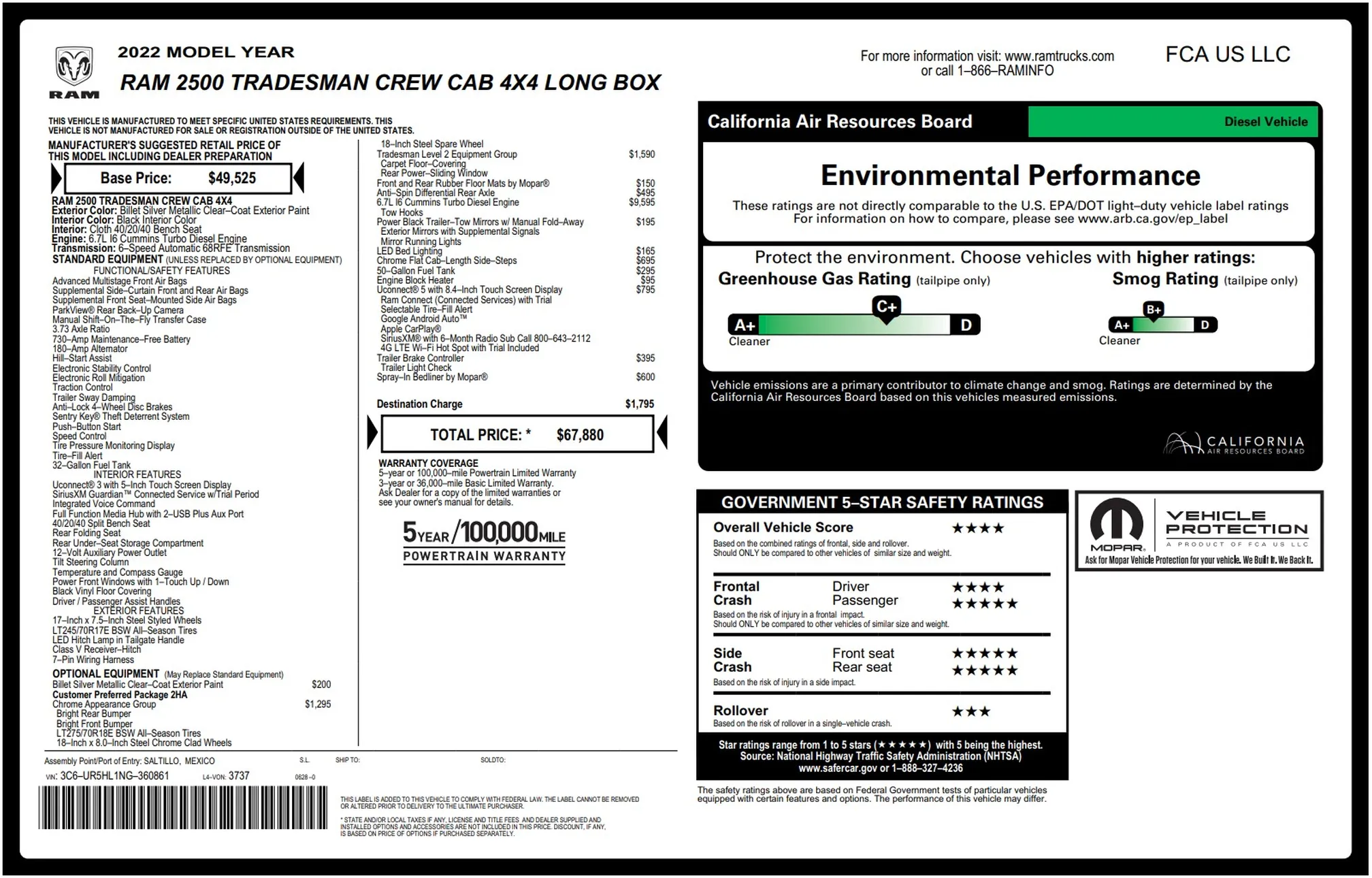 2022 RAM 2500 Tradesman - Gray
