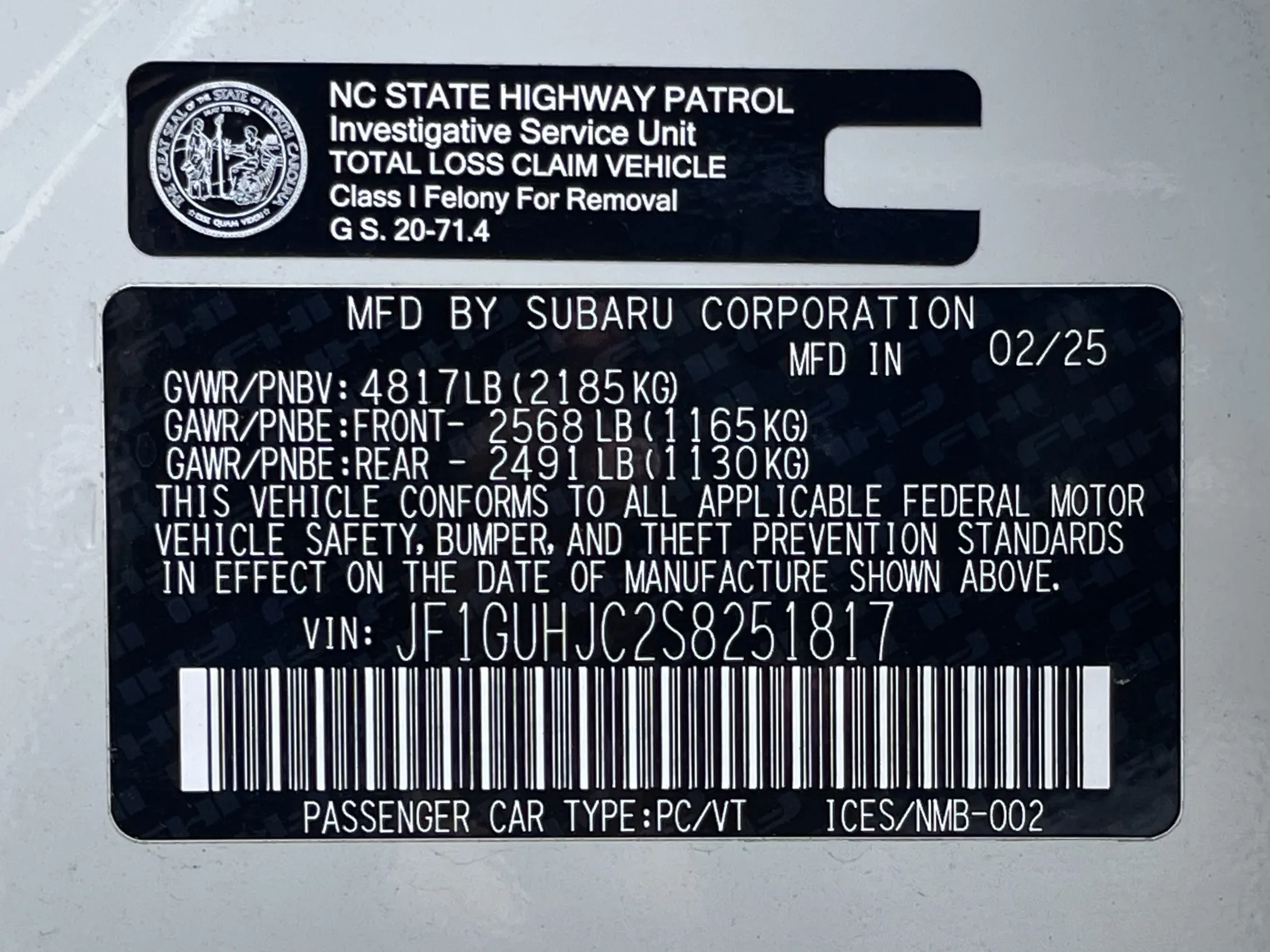 2025 Subaru Impreza RS - White