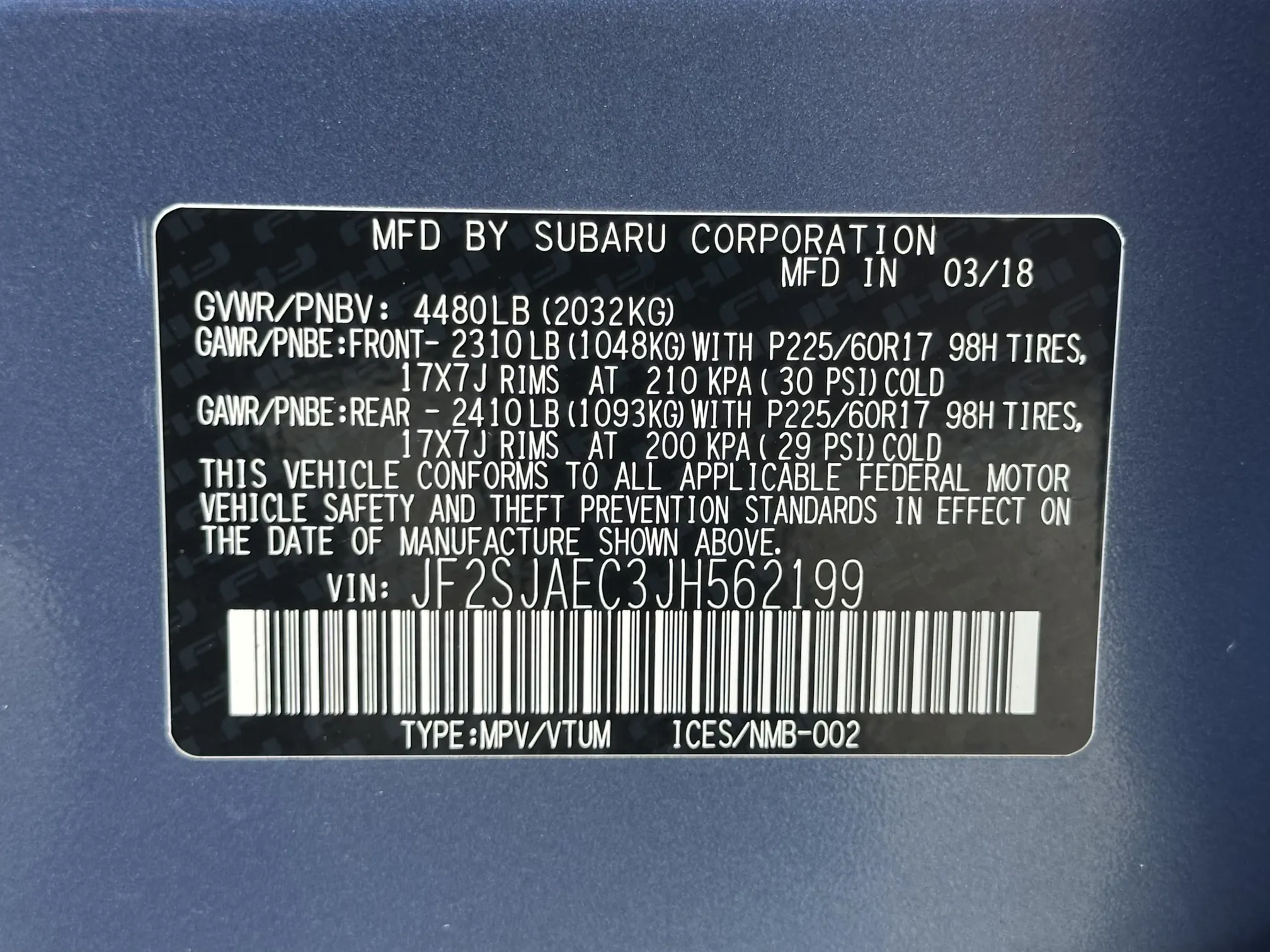 2018 Subaru Forester Premium - Blue