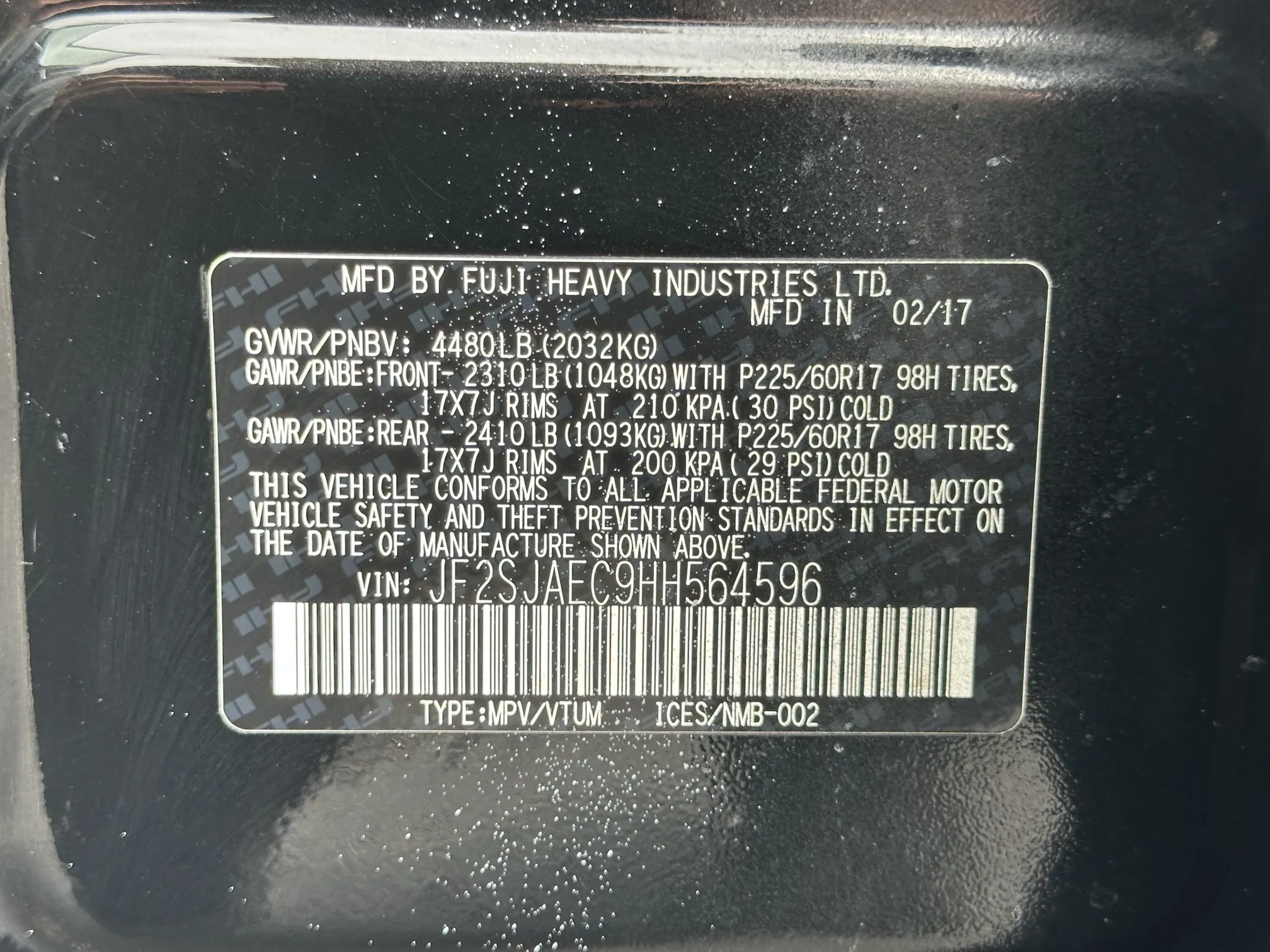 2017 Subaru Forester Premium - Black