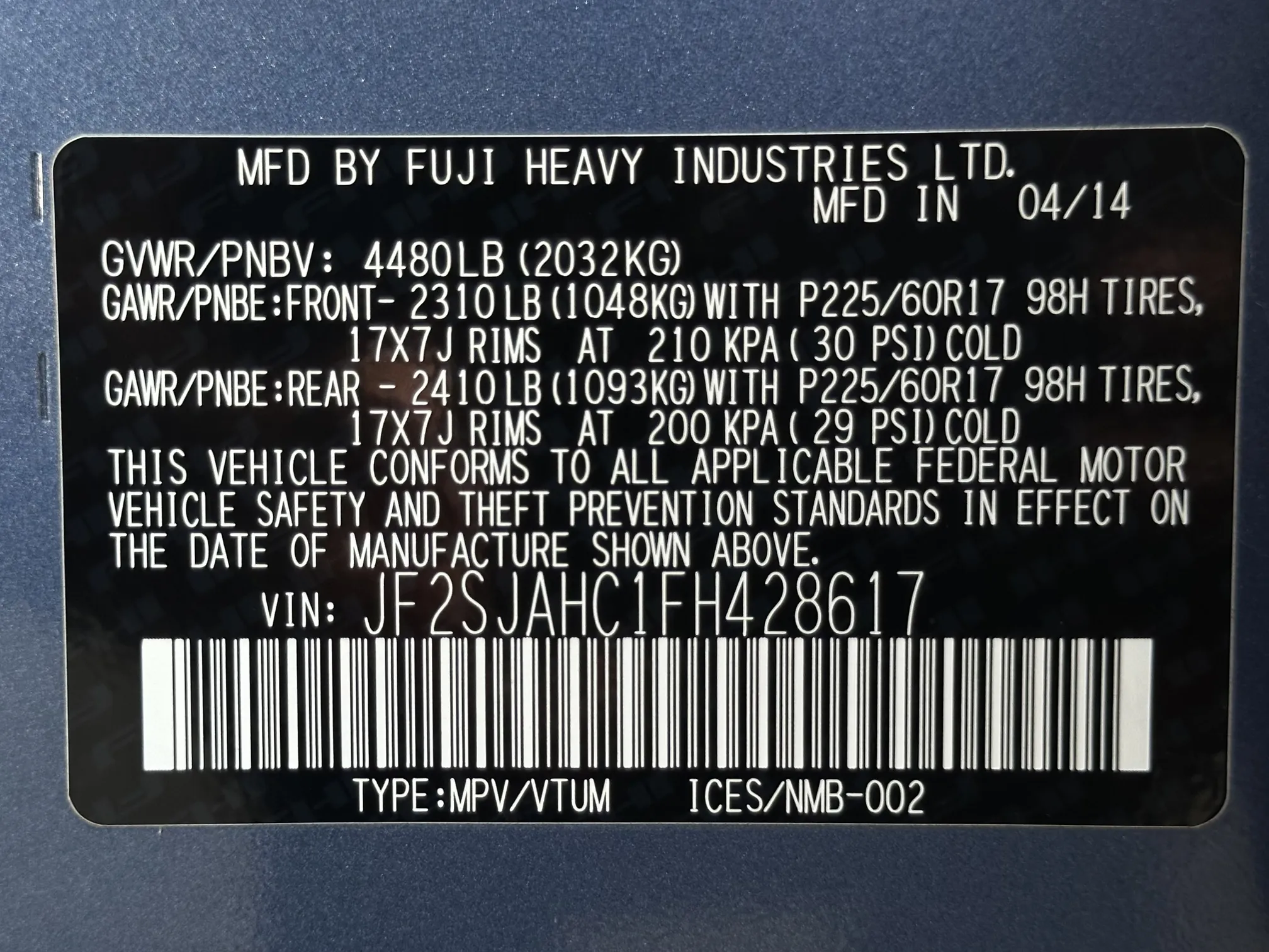 2015 Subaru Forester Limited - Blue
